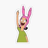 Louise Flicking Everyone Off from Bob's Burgers Sticker - Waterproof Sticker Decal Cars Laptops Windows Etc