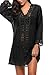 Avidlove Womens Sheer Lace Beach Cover Up Deep V Chiffon Beachwear Blouse Bikini