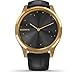 Garmin 010-02241-02 Vivomove Luxe Smartwatch 24K Gold PVD Stainless Steel Case w/Black Embossed Band with 1 Year Extended Warranty