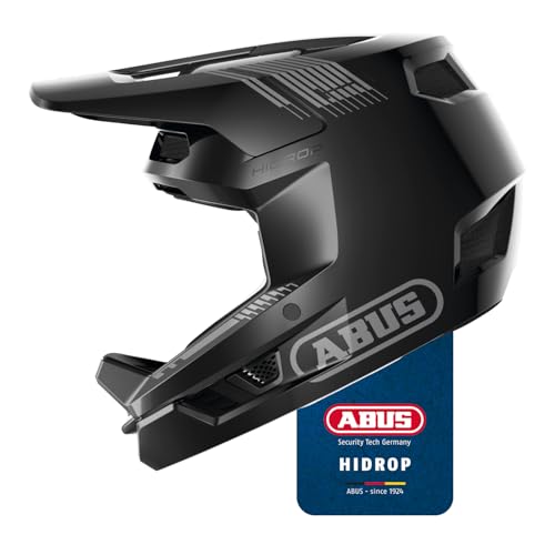 ABUS Downhill-Helm HiDrop, Fullface-Helm, Muted Black, Größe M