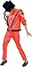 Charades Men's Michael Jackson Thriller Jacket, Red/Black, Large