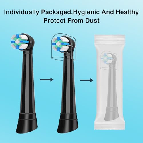10PCS Toothbrush Replacement Heads Compatible with Oral B iO 10 9 8 7 6 5 4 3 Series Electric Toothbrush, Compatible with Oral B iO Brush Heads,io Toothbrush Head,Black