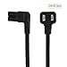 CableCreation 3 Feet 18 AWG Angled 2-Slot Non-Polarized Angle Power Cord (IEC320 C7 to Nema 1-15P), 0.915M / Black