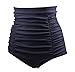 AAMILIFE Women's Vintage Swim Short High Waist Ruched Bikini Bottom