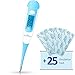 Easy@Home Digital Basal Thermometer with Bonus 25 Ovulation Test Strips, 1/100th Degree High Precision and 30 Records, Perfect for Ovulation Tracking and Natural Family Planning, New EBT-100B + LH 25