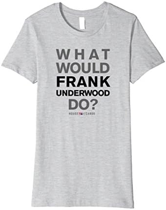 Womens House of Cards WWFUD Type T-Shirt Large Heather Grey