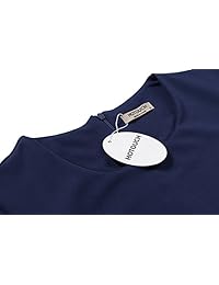 Hotouch - Vestido de mujer con diseño de Audrey Hepburn de los años 50, estilo vintage Rockabilly Swing, manga 3 4