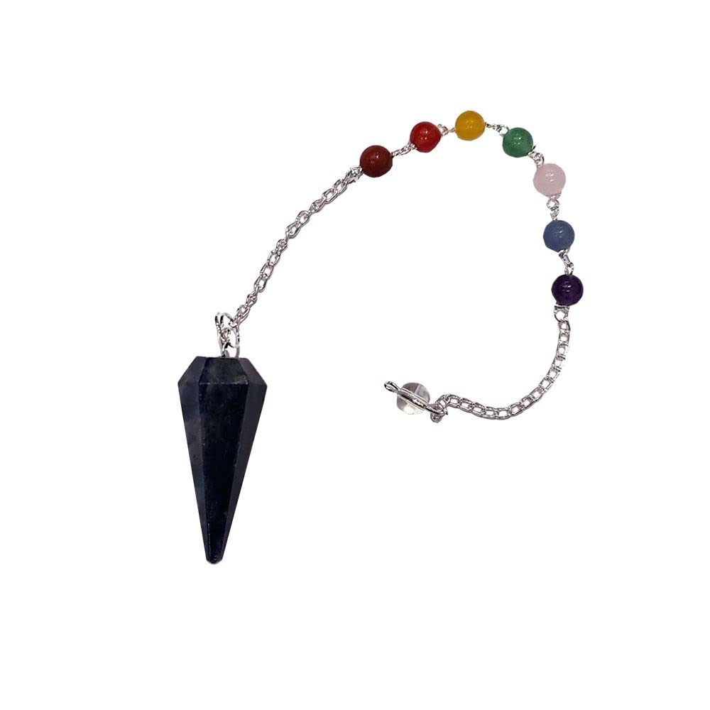 VIE Pendulum with 7 Chakra Beaded Chain (Sodalite) — image 1