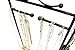 Mango Steam 3-Panel Organizer for Hanging Earrings, Bracelets, & Necklaces, Black