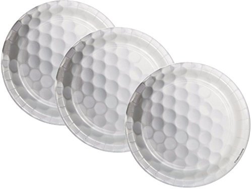 Golf Sports Fanatic 7 in Dessert Party Plates, 24 Count
