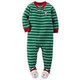 Carter's Baby Girls' Holiday Microfleece 1 Piece Footed Sleeper Pajamas