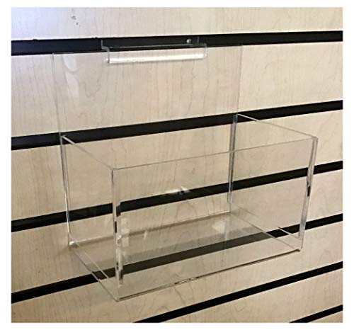 ExecuSystems Slatwall Acrylic Hosiery and Merchandise Bin 7.75 Inches Wide x 4.75 Inches Deep x 4.5 Inches High Front for Retail Display - Thumbnail 2