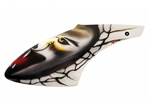 XCanopy Airbrush Fiberglass Snow Leopard Canopy - BLADE 500X/3D