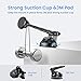 AINOPE Magnetic Phone Car Mount, 6 Strong Magnets Phone Holder for Car Dashboard and Windshield, 360° Rotation & Metal Telescopic Arm, Hands-Free Car Phone Holder for with 3''-7'' Phone