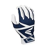 Easton Z3 Hyperskin Youth Batting Gloves, White/Navy, Large