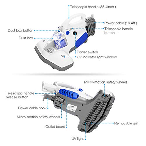 Housmile Mattress Vacuum Cleaner Upgraded Bed Vacuum Cleaner with 12Kpa