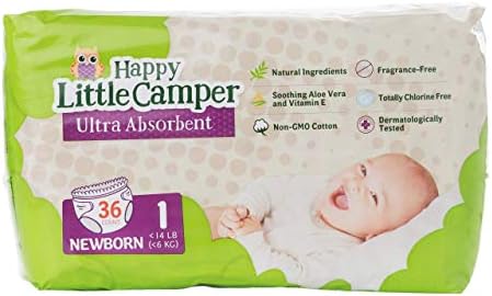 Happy Little Camper Natural Diapers, Size 1 (