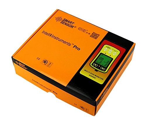 SMART SENSOR Multi Gas Monitor Handheld Gas Detector LCD Display Sound Light Alarm Rechargeable Battery 4 in 1 gas analyzer - Thumbnail 6