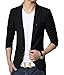 Beninos Men's Slim Fit Casual 1 Button Blazer Jacket (937, S) Black