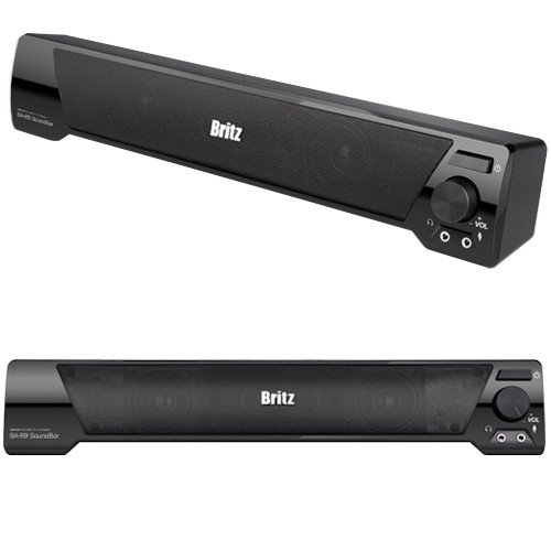 Britz Computer 2ch Stereo Soundbar Speaker Ba-r9