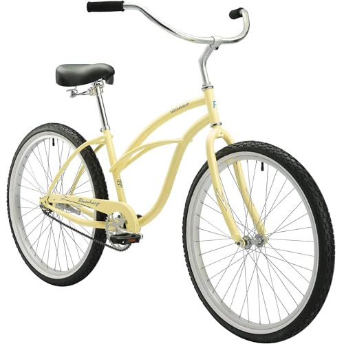 Firmstrong Urban Lady Single Speed - Women's 26" Beach Cruiser Bike (Vanilla)
