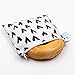 Bumkins Sandwich Bag / Snack Bag, Reusable Fabric, Washable, Food Safe, BPA Free, 7x7 – Black Hearts