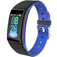 YangMi Sports Bracelet- Smart Sports Bracelet Detection Physiological Heart Rate Blood Pressure Sports Watch Men and Women (Color : Blue)