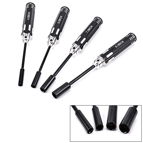 FPVKing 4pcs Hex Nut Drivers Screw driver Tools Kit Set 4.0/5.5/7.0/8.0mm NUT Key Socket Screwdrivers for RC Helicopter RC Boat RC Cars - Thumbnail 7