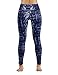 ODODOS Power Flex Printed Yoga Pants Tummy Control Workout Non See-Through Leggings with Pocket,Indigo,Large