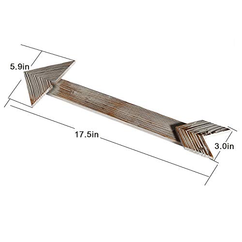 CALIFORNIA CADE ELECTRONIC Rustic Wall Decor-Farmhouse Decor-Home Decor Arrow Decorative Signs-Decoration for Room (3, 5.9 x 17.5 inches)