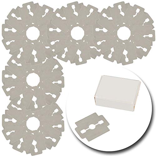 VAGA Set of 50pcs Stainless Steel Replacement Razor Blades for Foot Care, Hard Calluses Removers Corns Shavers Horn Skin Cutters Planers Pedicure Peelers