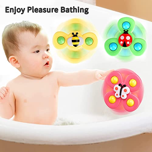 Suction Cup Spinners, Infant Baby Toys Baby Rattles Toy, Sensory Bath