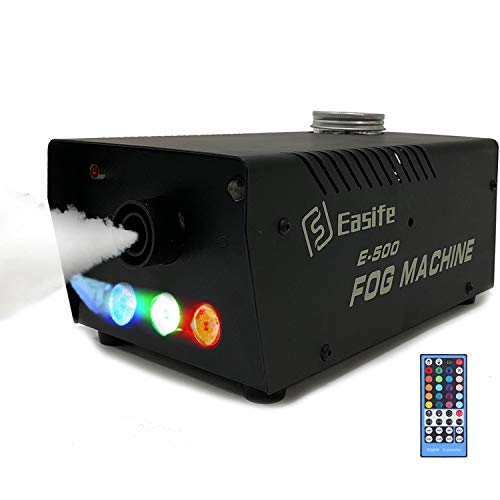 Easife Latest 2019 Professional Fog Machine 500W Wireless Remote Control with Lights LED Portable Smoke Machine for Continuous Fog&Independent-Used Lighting Effects Chrismas Party - Thumbnail 6