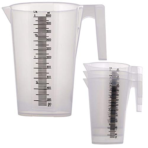 TCP Global 2 Liter (2000ml) Plastic Graduated