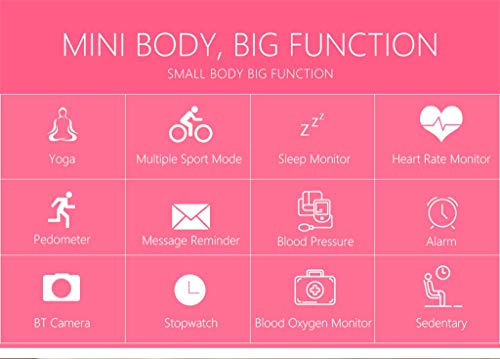 2019 New Fitness Tracker Women X6 Blood Pressure/Blood Oxygen/Heart Rate Monitor Girls Smart Bracelet Watch (Silver) - Thumbnail 6