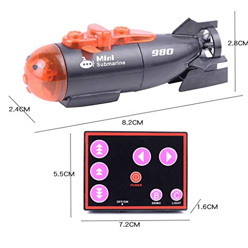 Mini RC Submarine Remote Control Boat Ship Model Electronic Water Toy Waterproof Diving for Swimming Pool, Fish Tank Kids Gift - Thumbnail 4