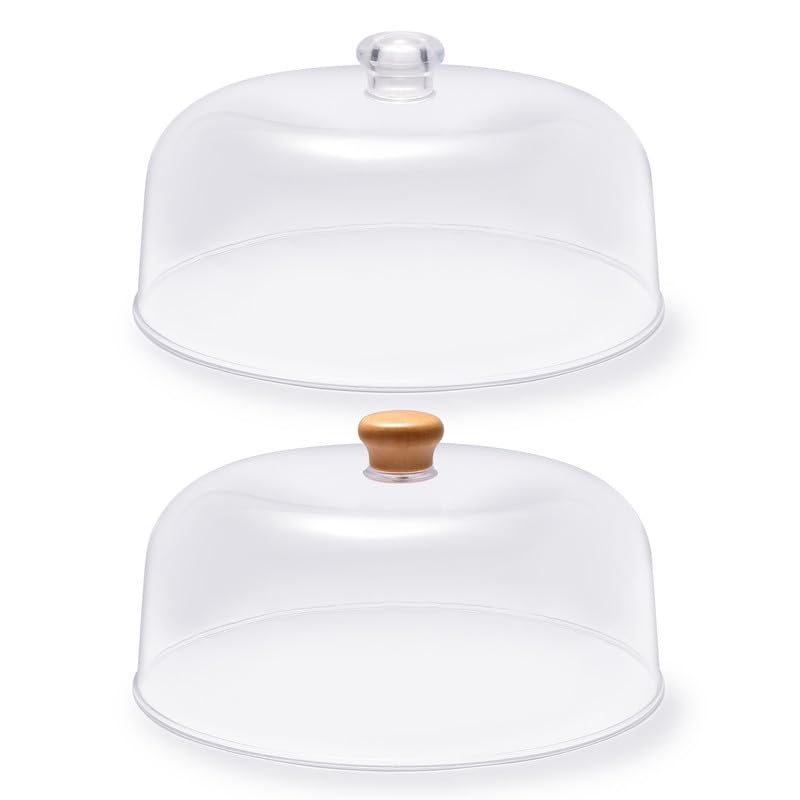 Photo 1 of 2PCS 11-inch Plastic Acrylic Cake Dome Cover, Suitable for Cake Stand Plates Transparent Cake Cover