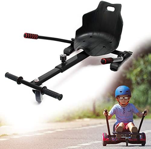 WilTec Siège de Scooter en Noir Siège de Kart Ajustable pour Adulte et Enfants Elektroscooter 120 kg Max.