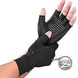 Compression Gloves for Arthritis Medical Copper Arthritis Gloves. Copper Infused Fit Gloves for Women/Men. Relieving Pain in The Treatment of Rheumatoid Arthritis, RSI Osteoarthritis, Tendinitis (L)