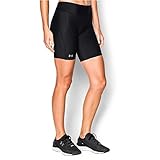 Under Armour Women's HeatGear Authentic Long Shorts, Black/Silver, X-Large