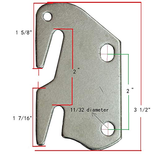 lusata Wooden Bed to Catch Hook Plates Bed Rail Brackets Hook Plates