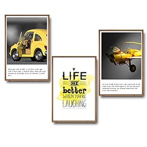 3 Piece Framed Canvas Wall Art for Living Room, Bedroom Buildings Theme Canvas Prints for Home Decoration Ready to Hang - 16"x24"x3 Panels