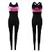 Women 2 Color Stitching Fashion Tight Yoga Jumpsuit and Romper