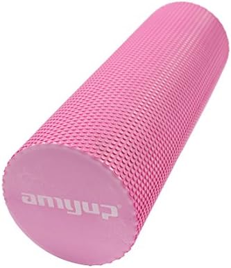 Amyup High Density Foam Roller in Color Pink, Yoga Roller Surface with Massage Floating Point, Perfect for Yoga Pilates Therapy, 12 Inches Long