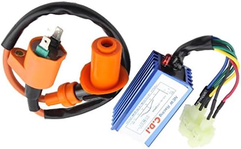 Amible Ignition Coil+CDI Performance Racing GY6 50cc 150cc Scooter Mopeds ATV 139QMB 157QMJ