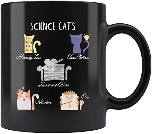 Cat And Science Lover Pun Coffee Mug Famous Inventors Scientist Funny Humorous 11 Oz Ceramic Cup High Gloss Premium Black Finish Dishwasher And Microwave Safe HMXOSK Cat And Science Lover Pun Coffee Mug Famous Inventors Scientist Funny Humorous 11 Oz Ceramic Cup High Gloss Premium Black Finish Dishwasher And Microwave Safe HMXOSK