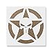 Punisher Skull Star Stencil Template for Walls and Crafts - Reusable Stencils for Painting in Small & Large Sizes