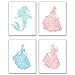 Summit Designs Disney Princess Inspirational Quotes - Set of 4 (8x10) Poster Photos - Cinderella Snow White Belle Ariel