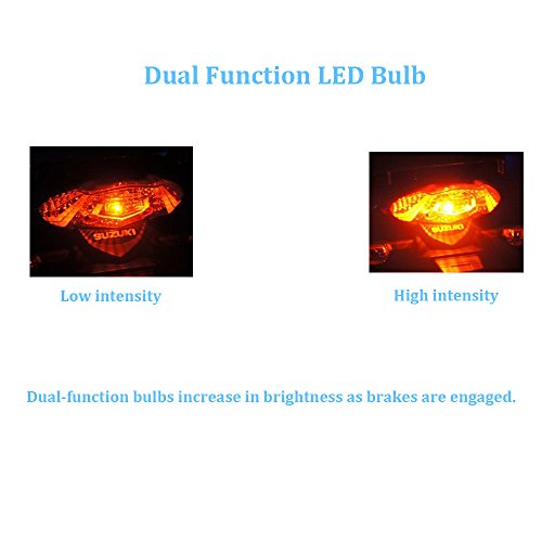 Makergroup 3157 T25 LED Light Bulbs Wedge Base Dual-Function Bulbs Amber Color 4W 12VDC for Automotive Tail Lights, Brake Lights,Reverse Lights,Turn Signal Lights Side, Maker Lights 2-Pack