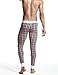 SEOBEAN Low Rise Mens Underwear Pants Long John Grid Cotton 2273